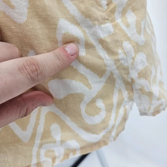 Sheridan French Printed Embroidered Split Neck Tank Top Women's 4 Preppy Beach - Picture 12 of 12